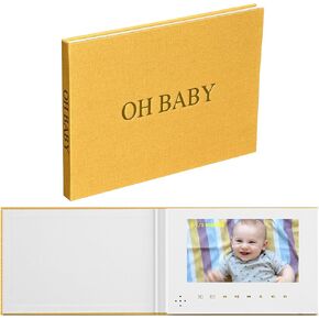 كتاب فيديو للأطفال من OH BABY Luxury Linen Bound - ألبوم المعالم الخالدة لأول 5 سنوات (وردي) in Kuwait