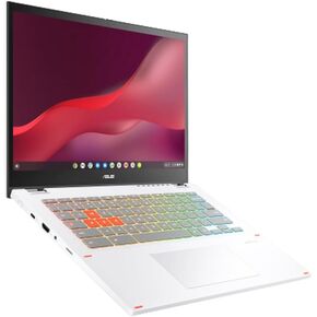 ASUS Chromebook Vibe CX34 Flip cloud gaming laptop with stylus, 14" 144 Hz Touch Display (1920x1200), Intel® Core™ i5-1235U Processor, 256GB SSD, 8GB RAM, ChromeOS, Pearl White, CX3401FBA-DH586T-S