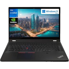 Lenovo ThinkPad - محطة عمل متنقلة، شاشة 15.6 بوصة FHD (1920 x 1080) IPS، Intel Core i7-11800H، Nvidia T1200، 8 نواة، لوحة مفاتيح بإضاءة خلفية، بصمة الإصبع، Win11 Pro، مع حزمة WOWPC (ذاكرة الوصول العشوائي 128 جيجابايت | 6 تيرابايت PCIe SSD)