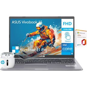 ASUS Vivobook 15 Laptop Touchscreen Computer, 15.6 Laptop Touch Screen FHD, Intel Core i5 College Students Business Laptop, Lifetime Microsoft Office 36GB RAM 1TB SSD,Windows 11 Pro,Numeric Keyboard