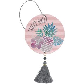 Karma, Essential Oil Air Freshener for Cars Set of 2, Home & Office - Colorful Decorative Hanging Air Freshener with Tassel, Buttercup Vanilla Scented