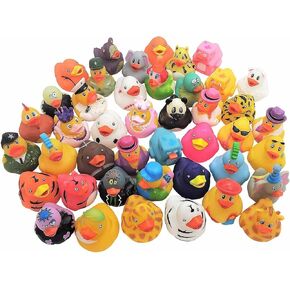 Assorted Colorful Rubber Duckies (2") Ducks Ducky Duck Ducking (6)