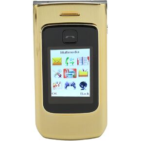 Jectse Flip Phone, Unlocked Cell Phone Big Phone with 2.4 Inch Screen, Flashlight, Removable Battery, 2G Phone Flip Cell Phone for Senior Elderly (Black)