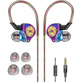 3.5mm Headphones Sport Wired Earbuds with Microphone for Laptop PC Noise Cancelling HiFi Stereo Over Ear Earphones for School Students for Switch MP3 Android iPad iPhone 6 SE Samsung A15 A03s S10 Moto