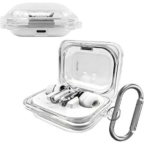 Miimall Protective Case for Nothing Ear (a) Clear Case,Soft TPU Protective Earbuds Case,Lightweight Transparent Cover Scratch-Resistant&Shockproof Hard Shell for Nothing Ear(a) with Carabiner (Clear)