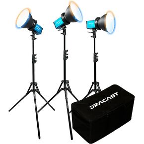 Dracast X Series M80 Bi-Color LED 3 Light Kit with Nylon Padded Travel Case
