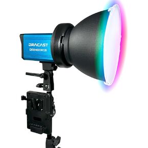 Dracast X Series M80 RGB and Bi-Color LED Point Source Monolight with V-Mount Battery Plate