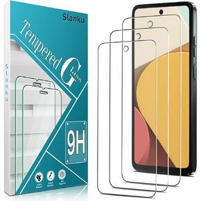 Slanku (3 Pack Tempered Glass for Moto G 5G 2024 Screen Protector, Touch Sensitivity, Scratch Resistant, Bubble Free, Case Friendly