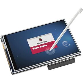 for Raspberry Pi 5 Touch Screen, 3.5 inch Touchscreen with Fan, 320x480 Monitor TFT LCD Display