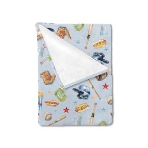 Watercolor Baseball Baby Blanket for Boy Girl Patriotic American Sports Flannel Soft Receiving Blanket Outdoor Sports Lovers Swaddle Blanket Toddler Infant Newborn Nursery Crib Bed Blanket 30x40