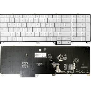 GinTai US Backlit Keyboard Laptop Replacement for Dell Alienware 17 R5 Area 51M 07NF7F RGB PK132F11B01 NSK-EYBBC (White)