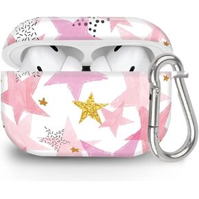 Compatible with AirPod Pro 2nd/1st Generation Case Cover, Cute Hard & Shockproof Skin Case Cover with Keychain, for Men Women & Girls(Colorful Paw)