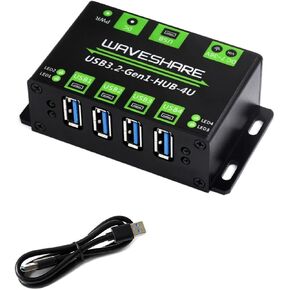 4-CH USB 3.2 Gen1 HUB, 4X Extended USB 3.2 Gen1 Ports, USB 3.2 Gen1 5Gbps Ultra-Fast Transmission,Compatible with Windows/Linux/Android Systems, No Driver Required, Plug-and-Play, with Metal Case in Saudi Arabia