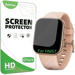 Screen Protector Compatible for FITVII Fitness Tracker 2024 (6 Pack) HM57 Smart Watch 1.85" Clear TPU Soft Film