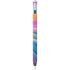 غلاف متوافق مع Apple Pencil (USB-C) - موجات قوس قزح - غطاء لاصق واقٍ من الفينيل الفاخر 3M - سهل الاستخدام | صُنع في الولايات المتحدة الأمريكية بواسطة MightySkins