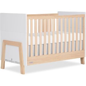 Evolur Fisher Price Iris 4-in-1 Convertible Crib in Vintage White Oak by Dream On Me, JPMA & Greenguard Gold Certified, Crafted from New Zealand Pine Wood