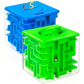 صناديق ألغاز بلاستيكية من YongnKids مكونة من 6 قطع من Money Maze، لعبة ألعاب ذهنية ثلاثية الأبعاد محمولة، لعبة تعليمية للأطفال والكبار - أحجية كروية مليئة بالتحديات، هدايا لمحبي الألعاب، هدايا الحفلات