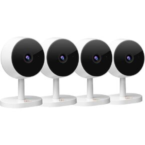 3MP 2K Indoor Camera 5GHz & 2.4GHz, Indoor Home Security Cameras 4 Pack for Baby/Elder/Dog/Pet Camera with Phone app, Motion Detection, 2-Way Talk, US Cloud & SD Card Storage