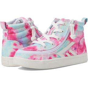 BILLY Footwear Kids CS Sneaker High (Little Kid/Big Kid) - Canvas Upper - Lightweight Canvas Lining Pink Watercolor 4 Big Kid W