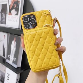 for iPhone 16 Pro Max Case Wallet for Women, Stylish Crossbody Wallet Phone Case with Detachable Strap＆Card Slots Holder,RFID Protective PU Leather Zipper Folio Cover with Kickstand Function,6.9 Inch