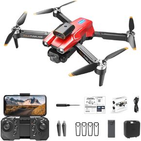 Adult drone with 4K HD dual camera, kids mini drone with four-sided obstacle avoidance, remote control helicopter toy, gifts for boys and girls (black)