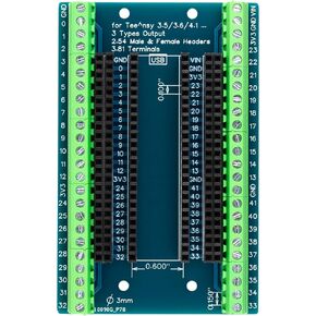 for Teensy 3.5/3.6/4.1 Module Breakout Board 48 Pin 3.81mm / 0.15" Screw Terminal Expansion Board for Arduino (Female Pin Header Version, Without Male Pin Hearder)