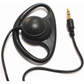 D Shape Earpiece Headset 3.5mm Single Side Earphone Hook Earbud for Tour Guide System Receiver Tablet Laptop PC Skype YouTube MP3/4 DVD