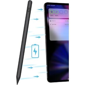 قلم Trakxy الجيل الثاني لجهاز iPad، قلم شحن لاسلكي مغناطيسي مع حساسية إمالة النخيل لجهاز iPad Pro 11 بوصة 1/2/3/4، iPad Pro 12.9 بوصة 3/4/5/6، iPad Air 4/5، iPad Mini 6 -أسود