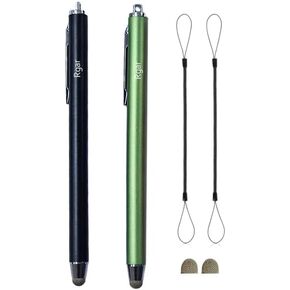 Stylus Pens+Elastic Hanging Rope for Samsung Galaxy Tab/ipad/AMZ Fire Max 11/10 Pen and All capacitive Touch Screen Devices (Black+red)