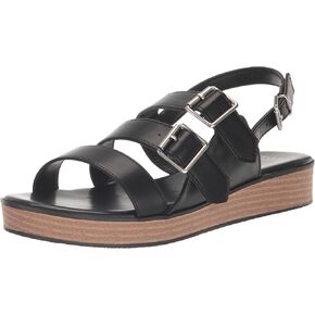 EVANS Women's Sandal Wedge Buckle Brady