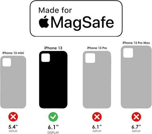 LifeProof Next Screenless Series Case for MagSafe for iPhone 13 (NOT Mini/Pro/Pro Max) Non-Retail Packaging - Black Crystal in Kuwait