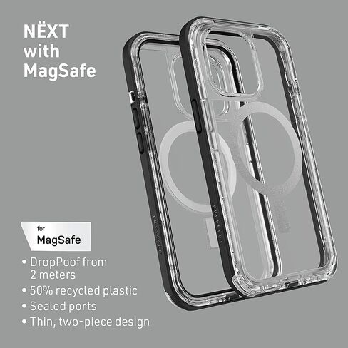 LifeProof Next Screenless Series Case for MagSafe for iPhone 13 (NOT Mini/Pro/Pro Max) Non-Retail Packaging - Black Crystal in Kuwait