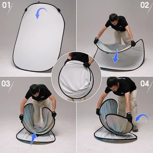خلفية Godox قابلة للطي مقاس 78.8 × 59 بوصة (6.5 قدم × 5 قدم)، خلفية صورة، خلفية صورة استوديو تصوير فوتوغرافي من القماش غير اللامع لالتقاط الصور الفوتوغرافية والتصوير الفوتوغرافي ومدونات الفيديو (جدار خشبي أبيض) in Saudi Arabia