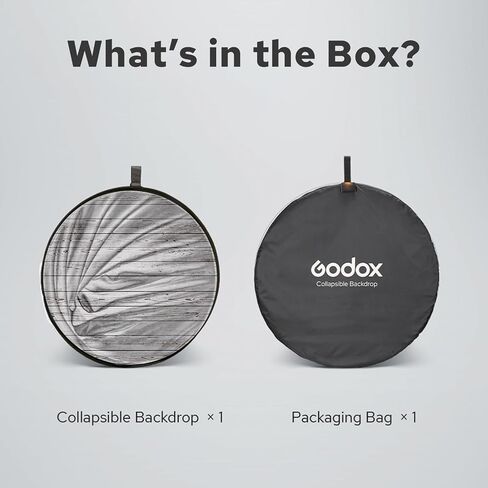 خلفية Godox قابلة للطي مقاس 78.8 × 59 بوصة (6.5 قدم × 5 قدم)، خلفية صورة، خلفية صورة استوديو تصوير فوتوغرافي من القماش غير اللامع لالتقاط الصور الفوتوغرافية والتصوير الفوتوغرافي ومدونات الفيديو (جدار خشبي أبيض) in Saudi Arabia