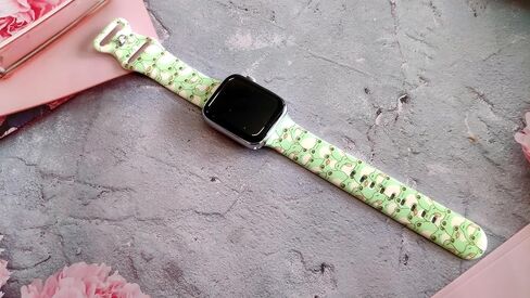 Frog Watch Band Compatible with Apple Watch, Iwatch Bands Soft Silicone Strap Adjustable Replacement for All Series in Saudi Arabia