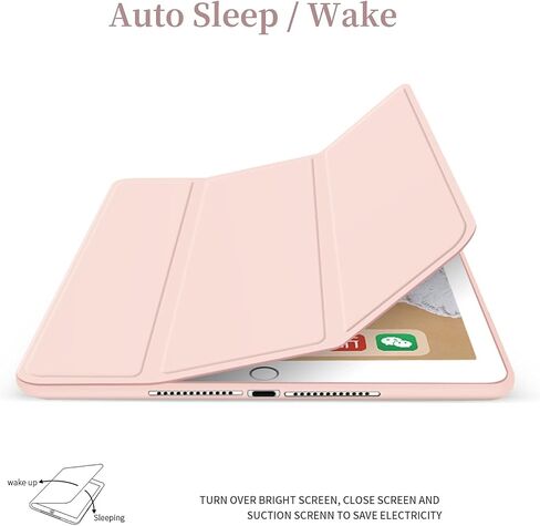 حافظة kenke لجهاز iPad Mini 5 2019 مقاس 7.9 بوصات، حافظة ذكية بحامل ثلاثي الطي مع حامل أقلام، غطاء خلفي ناعم ورفيع مقاوم للصدمات من مادة TPU لجهاز iPad Mini الجيل الخامس 7.9 بوصات، رمادي فاتح in Saudi Arabia