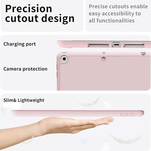 حافظة kenke لجهاز iPad Mini 5 2019 مقاس 7.9 بوصات، حافظة ذكية بحامل ثلاثي الطي مع حامل أقلام، غطاء خلفي ناعم ورفيع مقاوم للصدمات من مادة TPU لجهاز iPad Mini الجيل الخامس 7.9 بوصات، رمادي فاتح in Saudi Arabia