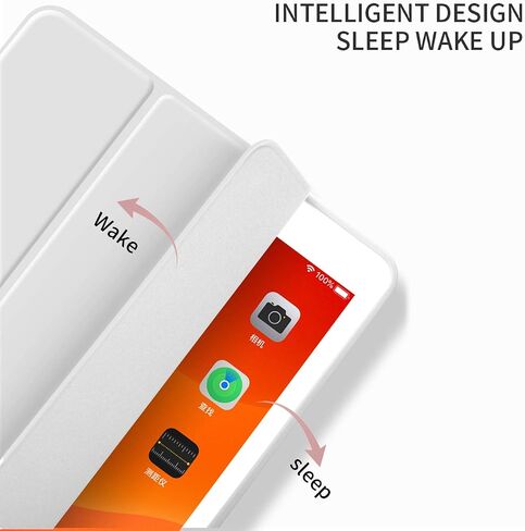 حافظة kenke لجهاز iPad Mini 5 2019 مقاس 7.9 بوصات، حافظة ذكية بحامل ثلاثي الطي مع حامل أقلام، غطاء خلفي ناعم ورفيع مقاوم للصدمات من مادة TPU لجهاز iPad Mini الجيل الخامس 7.9 بوصات، رمادي فاتح in Saudi Arabia