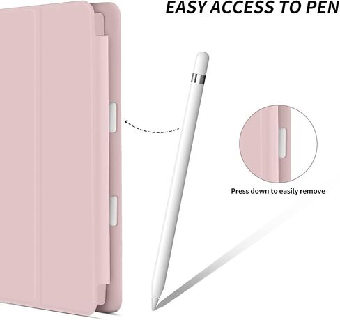 حافظة kenke لجهاز iPad Mini 5 2019 مقاس 7.9 بوصات، حافظة ذكية بحامل ثلاثي الطي مع حامل أقلام، غطاء خلفي ناعم ورفيع مقاوم للصدمات من مادة TPU لجهاز iPad Mini الجيل الخامس 7.9 بوصات، رمادي فاتح in Saudi Arabia