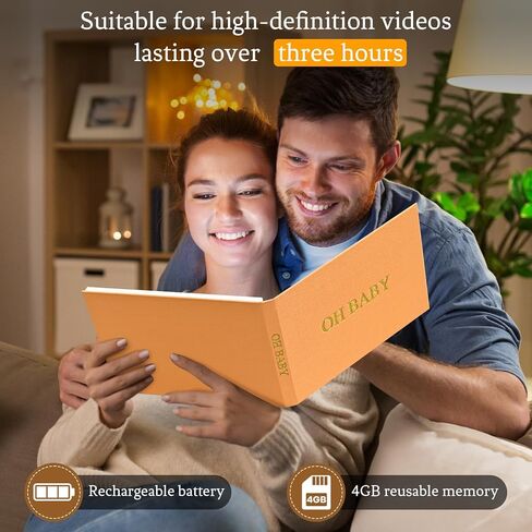 كتاب فيديو للأطفال من OH BABY Luxury Linen Bound - ألبوم المعالم الخالدة لأول 5 سنوات (وردي) in Kuwait