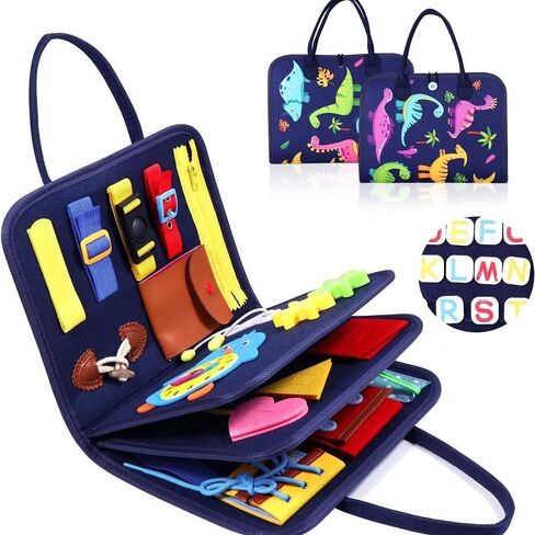 Busy Book for Toddlers 1-3: Essential Skills, Ideal for Travel; Montessori Toys for 1 Year Old - Busy Board: Enhance Motor Skills; Toddler Toys - Busy Book: Interactive Learning, Great for Kids in Saudi Arabia