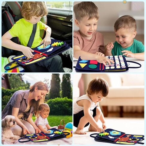 Busy Book for Toddlers 1-3: Essential Skills, Ideal for Travel; Montessori Toys for 1 Year Old - Busy Board: Enhance Motor Skills; Toddler Toys - Busy Book: Interactive Learning, Great for Kids in Saudi Arabia