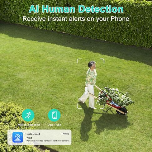 كاميرات أمان WiFi تعمل بالطاقة الشمسية بدقة 4 ميجابكسل من SANSCO، كاميرات خارجية لاسلكية لأمن المنزل، كاميرا مراقبة PTZ مع رؤية ليلية ملونة بعدسة مزدوجة، صوت ثنائي الاتجاه، كشف حركة PIR، إنذار ضوئي in Kuwait