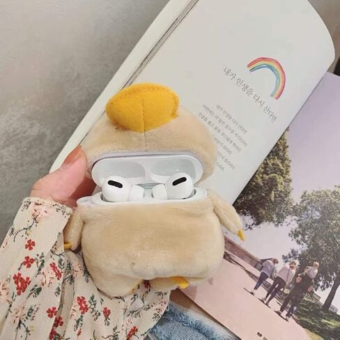 حافظة Yatchen Furry متوافقة مع AirPods 3، لعبة دمية من القطيفة من الفرو الكرتوني اللطيف ثلاثي الأبعاد بتصميم بطة، حافظة غطاء AirPods صغيرة مضحكة مع حافظة واقية AirPods بسلسلة مفاتيح (AirPods 3، بطة) in Saudi Arabia