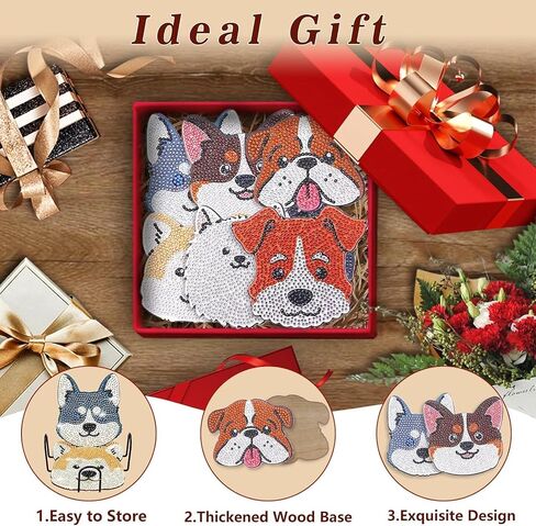JTZHJIA Cat Diamond Painting Coaster Kits 8 Pieces, DIY Diamond Art Coaster Set with Holder, Diamond Art Coasters for Beginners Adults and Kids Art Craft Supplies in Saudi Arabia