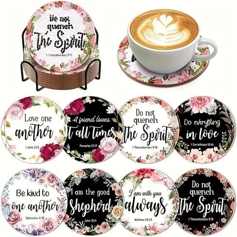 JTZHJIA Cat Diamond Painting Coaster Kits 8 Pieces, DIY Diamond Art Coaster Set with Holder, Diamond Art Coasters for Beginners Adults and Kids Art Craft Supplies in Saudi Arabia