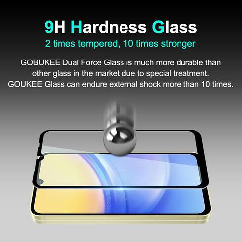 GOBUKEE (2+2 متوافق مع واقي الشاشة الزجاجي ذو التغطية الكاملة X 2 وواقي عدسة الكاميرا X 2 Samsung Galaxy A15 5G، مضاد لبصمات الأصابع، شفاف عالي الدقة، خالي من الفقاعات [صلابة 9H] in Saudi Arabia