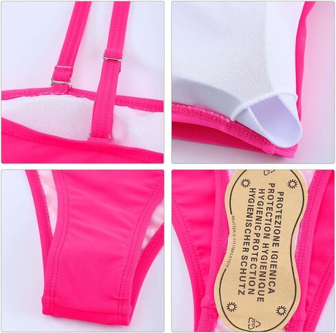 Pink Queen High Waisted Bathing Suits for Women Swimsuit Cheeky High Cut Tummy Control Bikini Bottom Pink Black M in Saudi Arabia