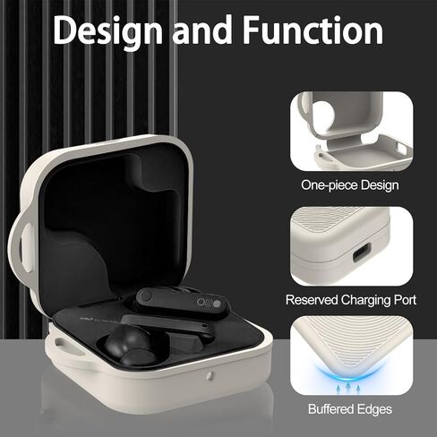 for CMF Buds Pro 2 Case Cover, Soft Silicone Protective Earbuds Case, Only Compatible with CMF Buds Pro 2, Headphones Case with Carabiner Accessories Set(White) in Saudi Arabia