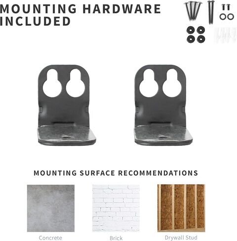 VIVO Steel Universal Dual Soundbar Wall Mount L Brackets, Extending Speaker Arm Holders, Above or Below TV, Black, Mount-SPSB1 in Saudi Arabia